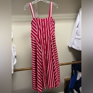 White House Black Market Red Stripe Tank Dress
